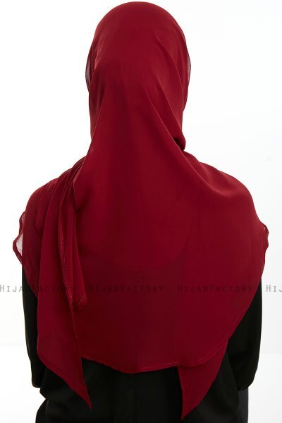 Eylem - Hijab Chiffon One Piece Bordò