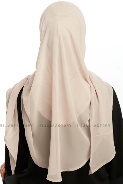 Eylem - Hijab Chiffon One Piece Beige
