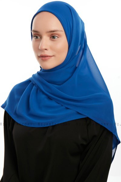 Eylem - Hijab Chiffon One Piece Blu