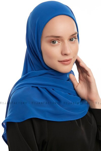Eylem - Hijab Chiffon One Piece Blu