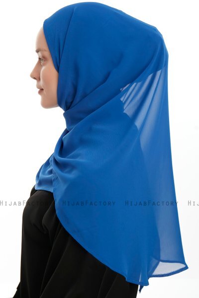 Eylem - Hijab Chiffon One Piece Blu