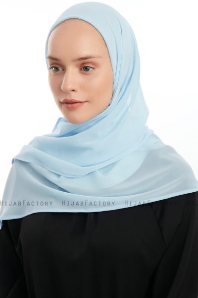 Eylem - Hijab Chiffon One Piece Azzurro