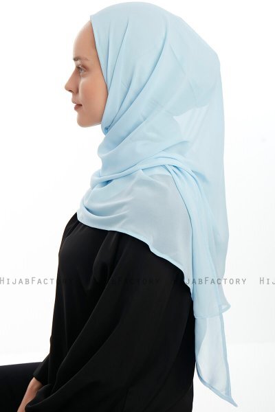 Eylem - Hijab Chiffon One Piece Azzurro