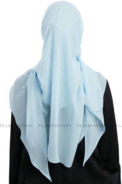 Eylem - Hijab Chiffon One Piece Azzurro