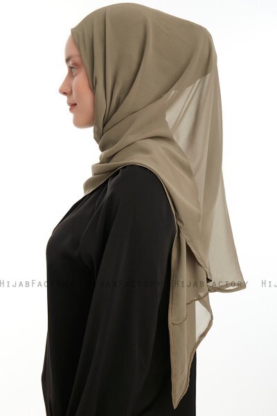Eylem - Hijab Chiffon One Piece Verde Oliva