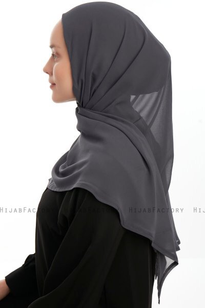 Eylem - Hijab Chiffon One Piece Antracite