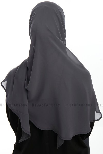 Eylem - Hijab Chiffon One Piece Antracite