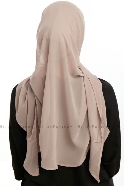 Sahar - Hijab Chiffon One Piece Taupe Chiaro