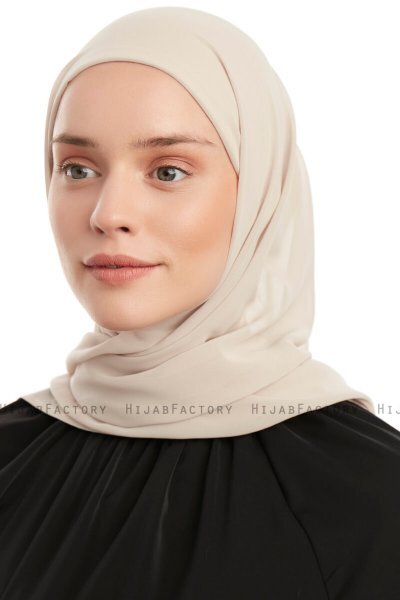 Sahar - Hijab Chiffon One Piece Beige Chiaro
