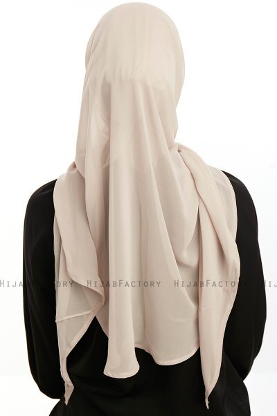 Sahar - Hijab Chiffon One Piece Beige Chiaro