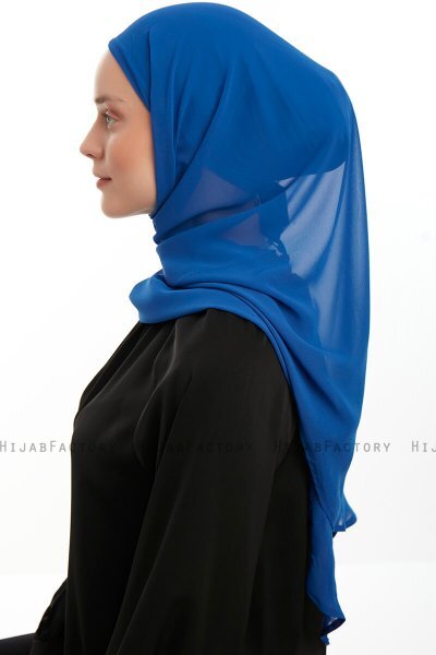 Sahar - Hijab Chiffon One Piece Blu