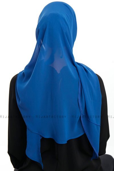 Sahar - Hijab Chiffon One Piece Blu