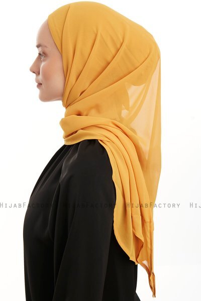Sahar - Hijab Chiffon One Piece Mostarda
