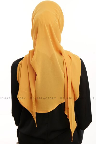 Sahar - Hijab Chiffon One Piece Mostarda