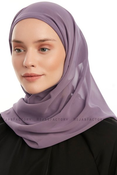 Sahar - Hijab Chiffon One Piece Viola Scuro