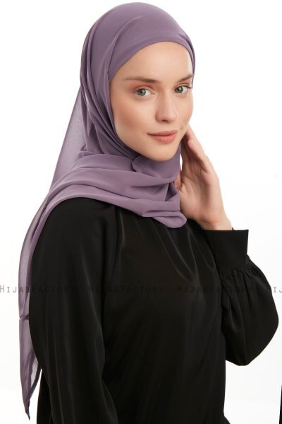 Sahar - Hijab Chiffon One Piece Viola Scuro