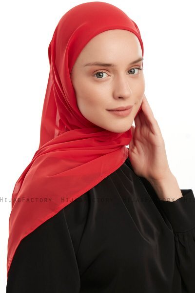 Sahar - Hijab Chiffon One Piece Lampone