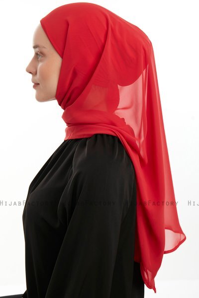 Sahar - Hijab Chiffon One Piece Lampone