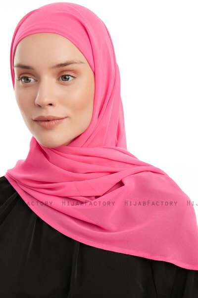 Sahar - Hijab Chiffon One Piece Fucsia