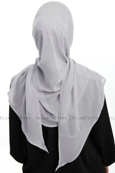 Sahar - Hijab Chiffon One Piece Grigio Chiaro