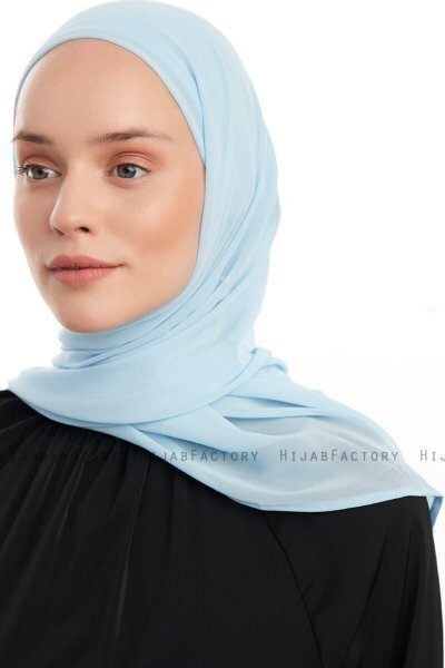 Sahar - Hijab Chiffon One Piece Azzurro
