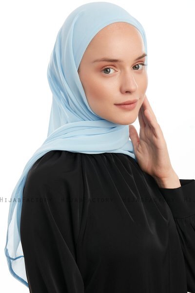 Sahar - Hijab Chiffon One Piece Azzurro