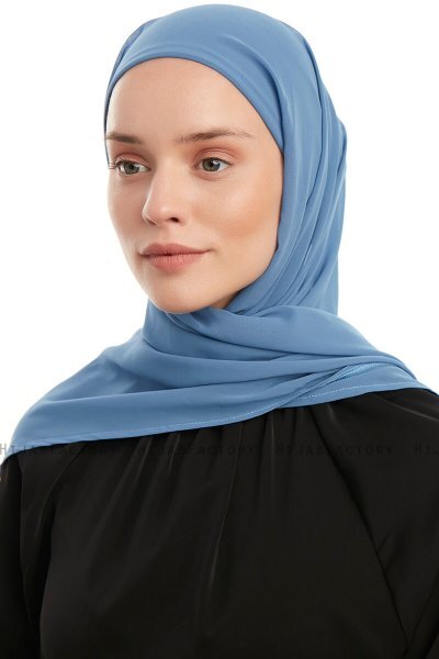 Sahar - Hijab Chiffon One Piece Denim