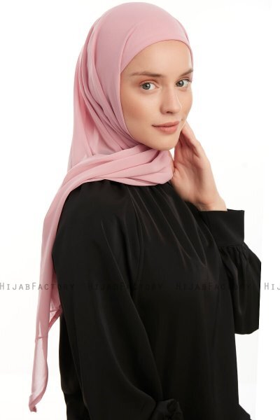 Sahar - Hijab Chiffon One Piece Rosa Scuro