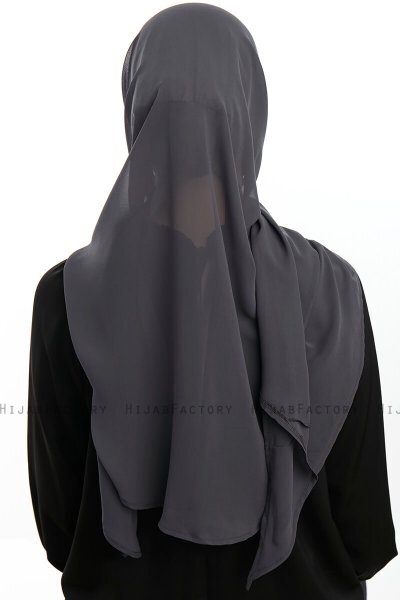 Sahar - Hijab Chiffon One Piece Antracite