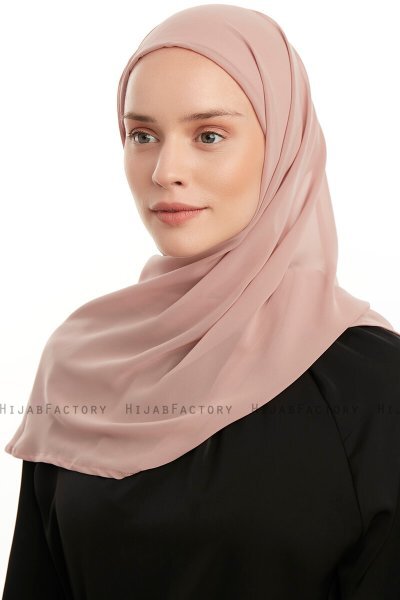 Sahar - Hijab Chiffon One Piece Salmone Chiaro