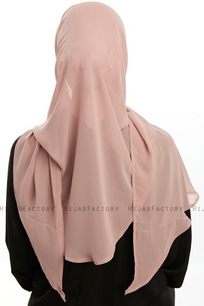 Sahar - Hijab Chiffon One Piece Salmone Chiaro