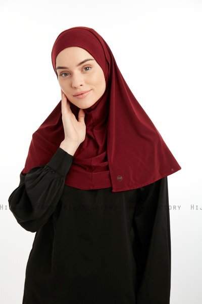 Ilay - Sandy Turban Hijab Bordò