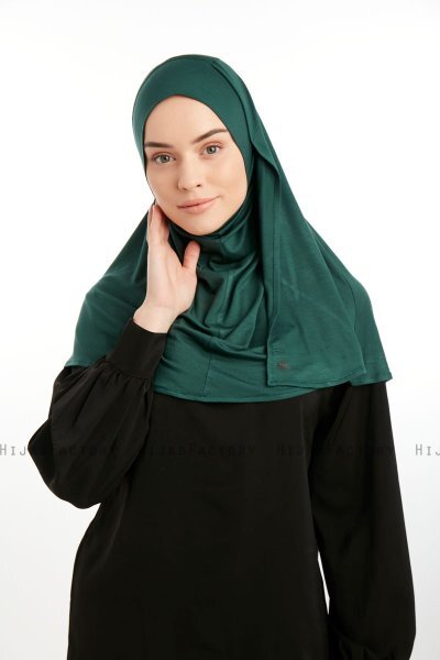 Feriha - Hijab Turban Viscosa Verde Scuro