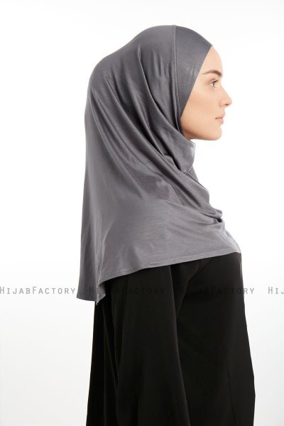 Feriha - Hijab Turban Viscosa Grigio Scuro
