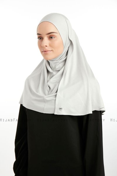 Feriha - Hijab Turban Viscosa Grigio Chiaro