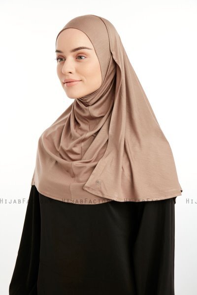 Feriha - Hijab Turban Viscosa Marrone Chiaro
