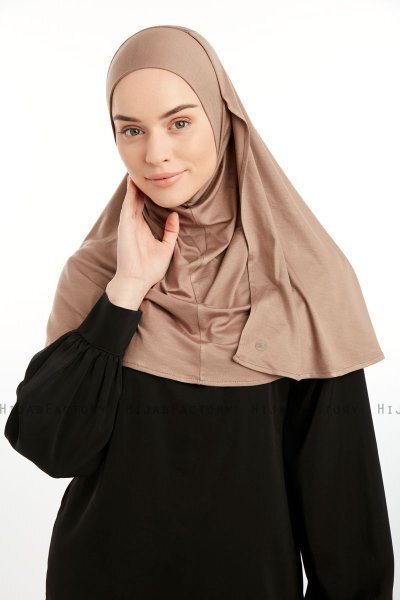 Feriha - Hijab Turban Viscosa Marrone Chiaro