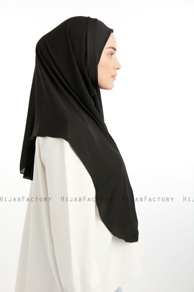 Bengi - Micro Krep Turban Hijab Nero