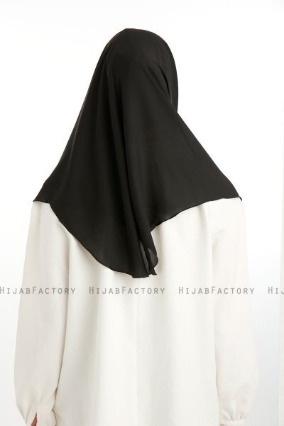 Bengi - Micro Krep Turban Hijab Nero