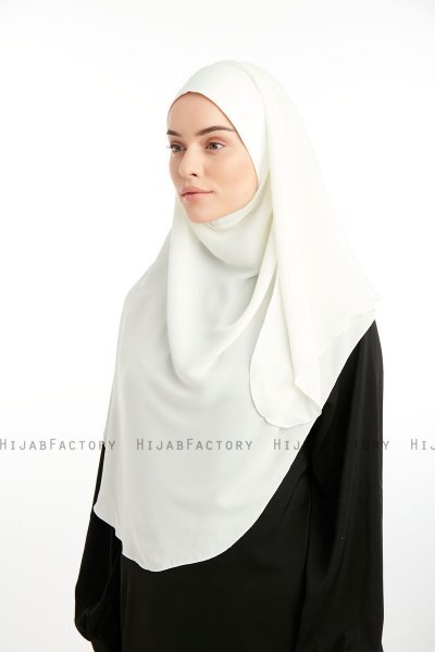 Bengi - Micro Krep Turban Hijab Creme