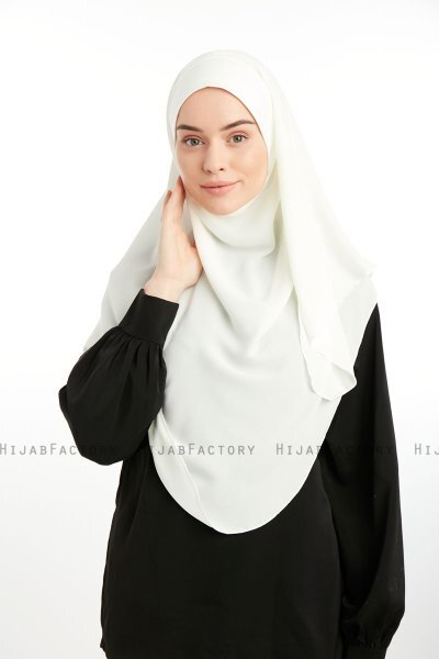 Bengi - Micro Krep Turban Hijab Creme