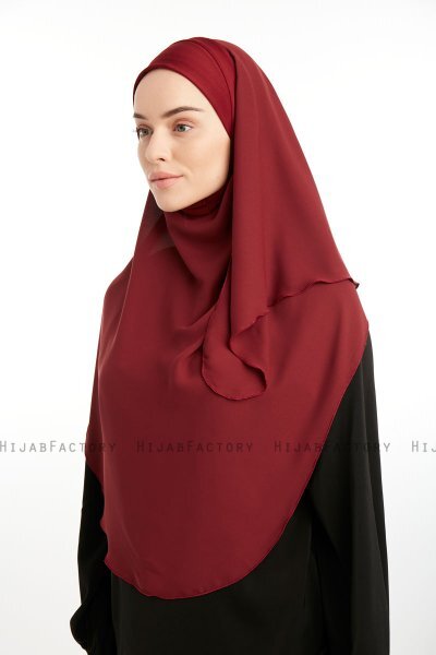 Bengi - Micro Krep Turban Hijab Bordò