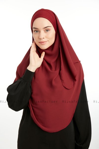 Bengi - Micro Krep Turban Hijab Bordò