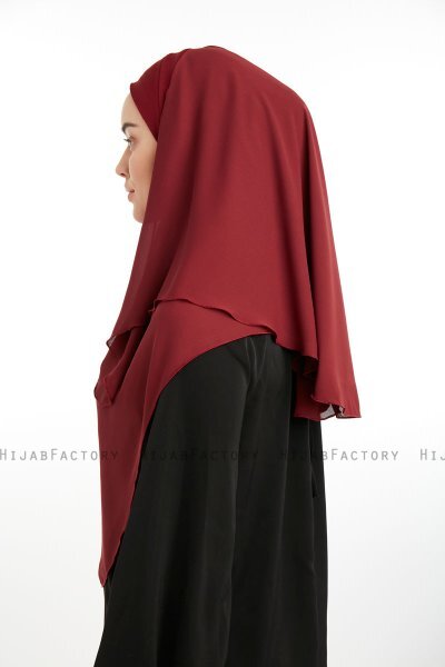 Bengi - Micro Krep Turban Hijab Bordò