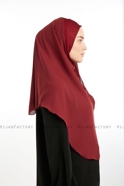 Bengi - Micro Krep Turban Hijab Bordò
