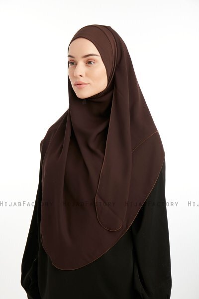 Bengi - Micro Krep Turban Hijab Marrone