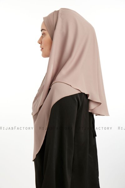 Bengi - Micro Krep Turban Hijab Taupe Scuro