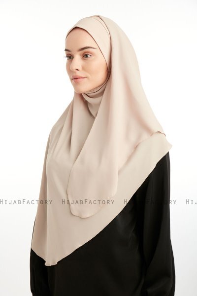 Bengi - Micro Krep Turban Hijab Taupe Chiaro