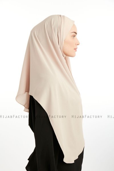 Bengi - Micro Krep Turban Hijab Taupe Chiaro