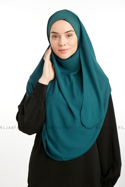 Bengi - Micro Krep Turban Hijab Verde Scuro